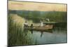 Duck Hunting, Men in Rowboats-null-Mounted Art Print