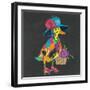 Duck in Dark Gray-null-Framed Art Print