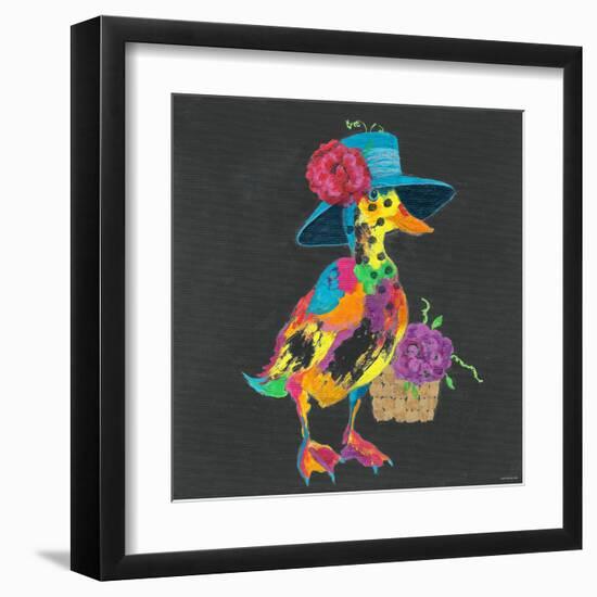 Duck in Dark Gray-null-Framed Art Print