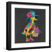 Duck in Dark Gray-null-Framed Art Print