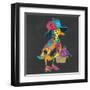 Duck in Dark Gray-null-Framed Art Print