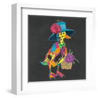 Duck in Dark Gray-null-Framed Art Print