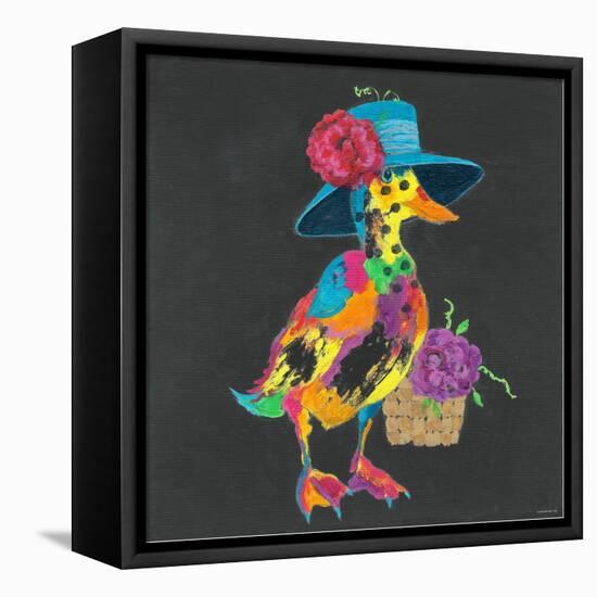 Duck in Dark Gray-null-Framed Stretched Canvas
