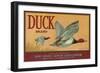 Duck Lemon Label - San Dimas, CA-Lantern Press-Framed Art Print