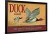 Duck Lemon Label - San Dimas, CA-Lantern Press-Framed Art Print