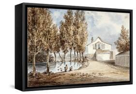 Duck Pond at St Marylebone, C1802-null-Framed Stretched Canvas