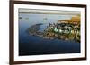 Duck Shepherd on the Taungthman Lake, U Bein, Amarapura, Mandalay, Myanmar (Burma), Asia-Nathalie Cuvelier-Framed Photographic Print