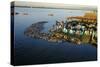 Duck Shepherd on the Taungthman Lake, U Bein, Amarapura, Mandalay, Myanmar (Burma), Asia-Nathalie Cuvelier-Stretched Canvas