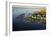 Duck Shepherd on the Taungthman Lake, U Bein, Amarapura, Mandalay, Myanmar (Burma), Asia-Nathalie Cuvelier-Framed Photographic Print