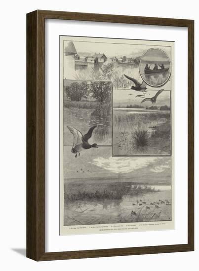 Duck-Shooting at Long Point Island, on Lake Erie-Charles Whymper-Framed Giclee Print