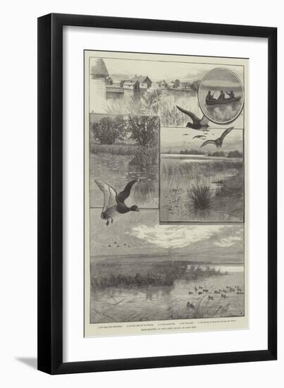 Duck-Shooting at Long Point Island, on Lake Erie-Charles Whymper-Framed Giclee Print