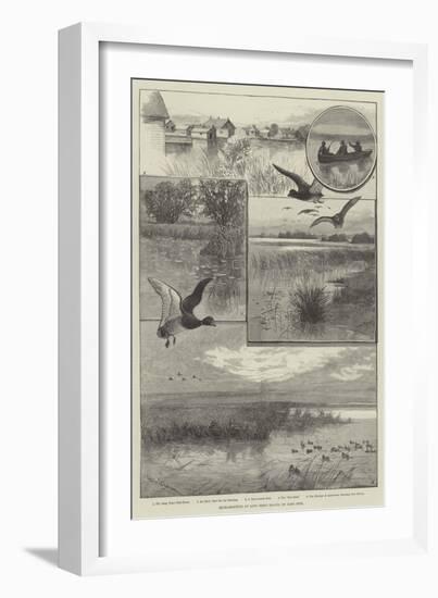 Duck-Shooting at Long Point Island, on Lake Erie-Charles Whymper-Framed Giclee Print