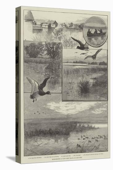 Duck-Shooting at Long Point Island, on Lake Erie-Charles Whymper-Stretched Canvas