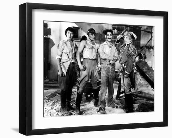 Duck Soup, Chico Marx, Zeppo Marx, Groucho Marx, Harpo, 1933-null-Framed Photo