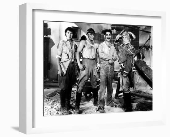 Duck Soup, Chico Marx, Zeppo Marx, Groucho Marx, Harpo, 1933-null-Framed Photo