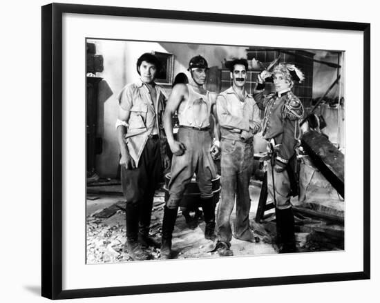 Duck Soup, Chico Marx, Zeppo Marx, Groucho Marx, Harpo, 1933-null-Framed Photo