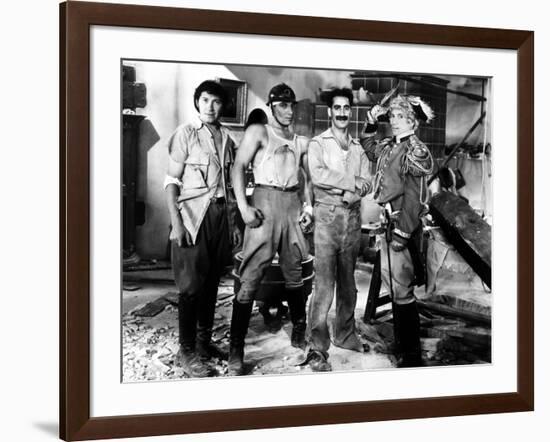 Duck Soup, Chico Marx, Zeppo Marx, Groucho Marx, Harpo, 1933-null-Framed Photo