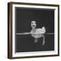 Duckling Swimming on Water Surface, UK-Jane Burton-Framed Photographic Print