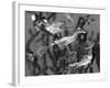 Duckling Swims Underwater Among Goldfish-Jane Burton-Framed Photographic Print