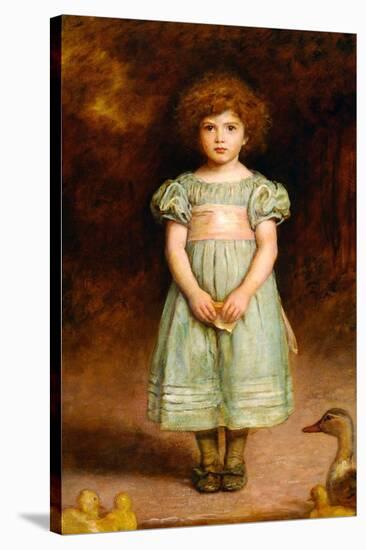 Ducklings. Date/Period: 1889. Painting. Oil on canvas Oil on canvas. Height: 1,217 mm (47.91 in)...-John Everett Millais-Stretched Canvas