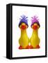 Ducklings in Wooly Hats-null-Framed Stretched Canvas