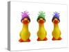 Ducklings in Wooly Hats-null-Stretched Canvas