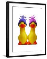 Ducklings in Wooly Hats-null-Framed Photographic Print