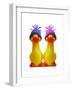 Ducklings in Wooly Hats-null-Framed Photographic Print