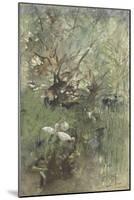 Ducks Among Willows, C. 1880-1900-Willem Maris-Mounted Art Print