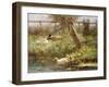 Ducks and Ducklings-David Adolph Constant Artz-Framed Giclee Print