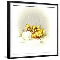 Ducks and Egg-Peggy Harris-Framed Giclee Print