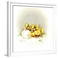 Ducks and Egg-Peggy Harris-Framed Giclee Print