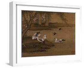 Ducks and Swallows. from an Album of Bird Paintings-Gao Qipei-Framed Giclee Print