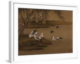 Ducks and Swallows. from an Album of Bird Paintings-Gao Qipei-Framed Giclee Print