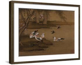 Ducks and Swallows. from an Album of Bird Paintings-Gao Qipei-Framed Giclee Print