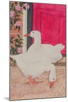 Ducks by the Open Door-Linda Benton-Mounted Giclee Print