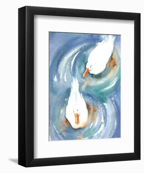 Ducks in a Pond-Paula Patterson-Framed Art Print