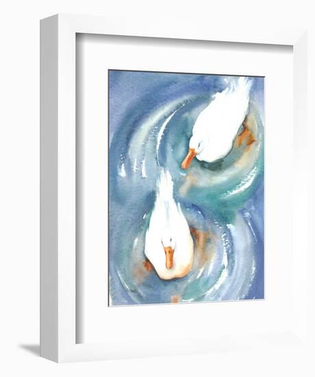 Ducks in a Pond-Paula Patterson-Framed Art Print