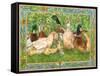 Ducks in a Row-Wendy Edelson-Framed Stretched Canvas