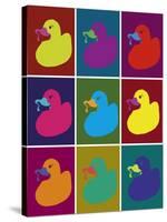 Ducks in Color Blocks-Whoartnow-Stretched Canvas