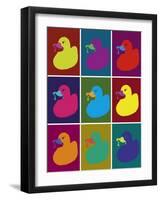 Ducks in Color Blocks-Whoartnow-Framed Giclee Print