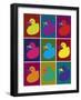 Ducks in Color Blocks-Whoartnow-Framed Giclee Print