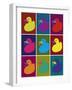 Ducks in Color Blocks-Whoartnow-Framed Giclee Print