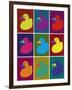 Ducks in Color Blocks-Whoartnow-Framed Giclee Print