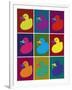 Ducks in Color Blocks-Whoartnow-Framed Giclee Print