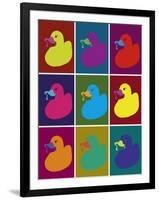 Ducks in Color Blocks-Whoartnow-Framed Giclee Print