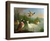 Ducks on a River Landscape-Marmaduke Craddock-Framed Giclee Print