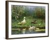 Ducks on a Riverbank-David Adolph Constant Artz-Framed Giclee Print