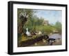 Ducks on the River Bank-Carl Jutz-Framed Giclee Print