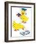 Ducks Reading-Bev Lopez-Framed Art Print